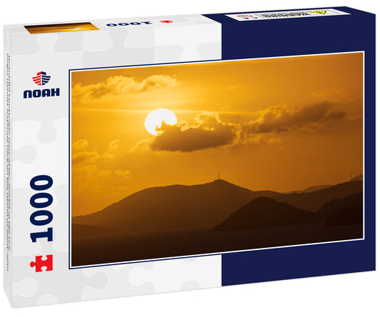 Beautiful landscape view of the sunset in the U.S. Virgin Islands National Park on the island of Saint John