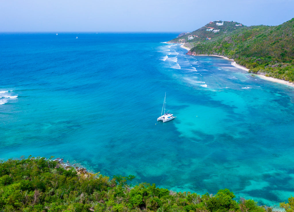 Aerial view of Reef Bay in the U.S. Virgin Islands