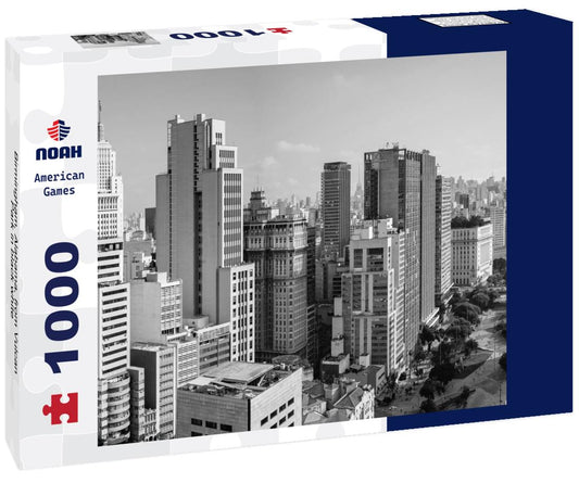 Noah Jigsaw Puzzle Birmingham, Alabama, from Vulcan Park in black white 1000 pieces