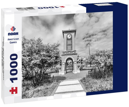 Noah Jigsaw Puzzle Osaka, Japan at Abeno District and Shinsekai districts in black white 1000 pieces