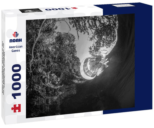 Noah Jigsaw Puzzle Medieval Broultowers - the well-known landmark of the city of Kortrijk, Belgium in black white 1000 pieces