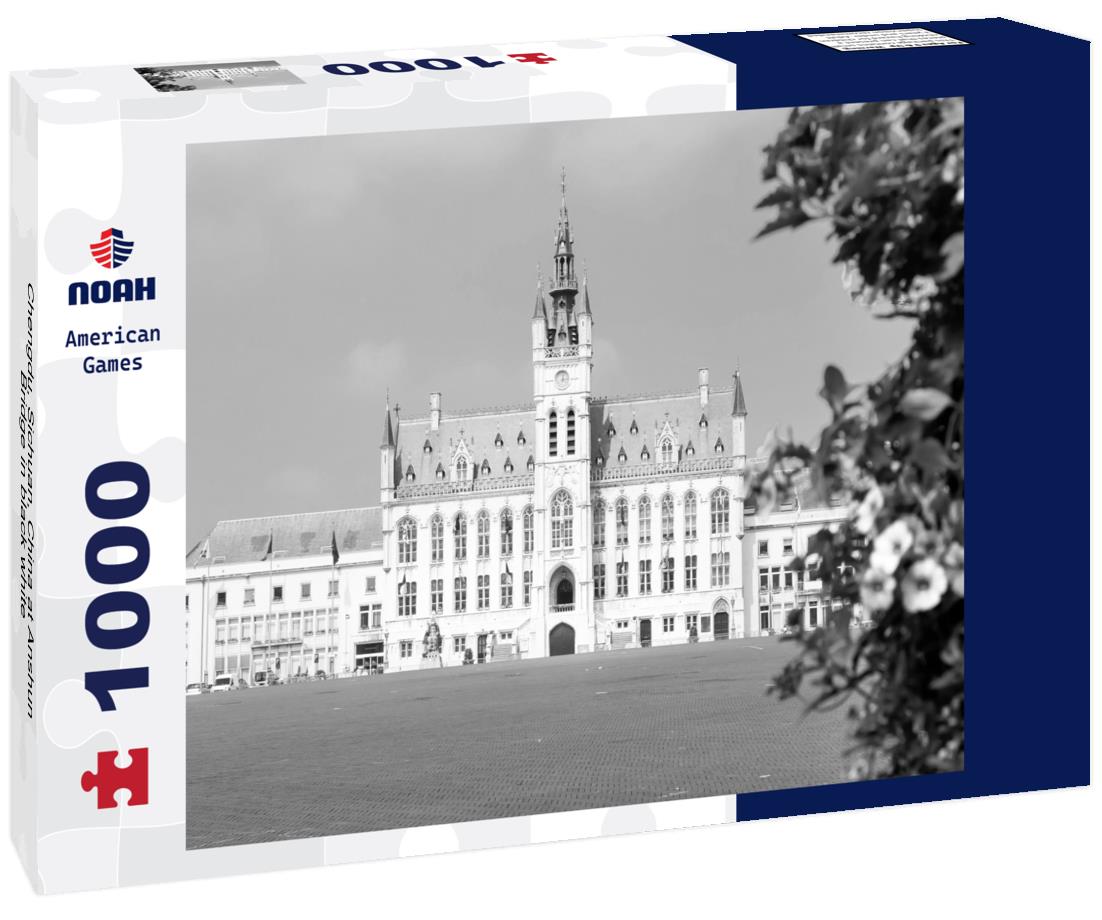 Noah Jigsaw Puzzle Chengdu, Sichuan, China at Anshun Bridge in black white 1000 pieces