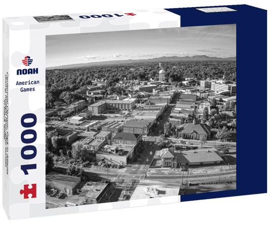 Noah Jigsaw Puzzle Centennial Olympic Park in Atlanta during twilight hour after sunset in black white 1000 pieces