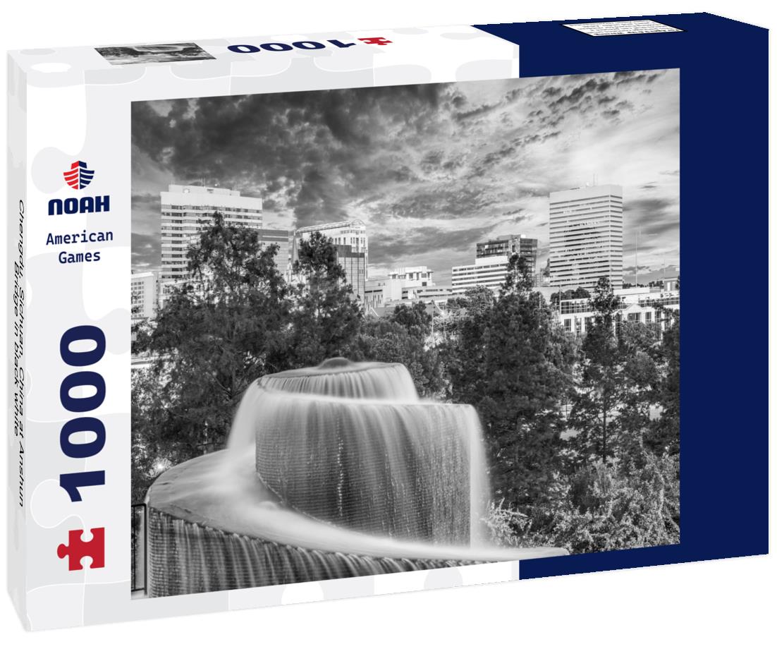 Noah Jigsaw Puzzle Chengdu, Sichuan, China at Anshun Bridge in black white 1000 pieces