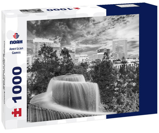 Noah Jigsaw Puzzle Chengdu, Sichuan, China at Anshun Bridge in black white 1000 pieces
