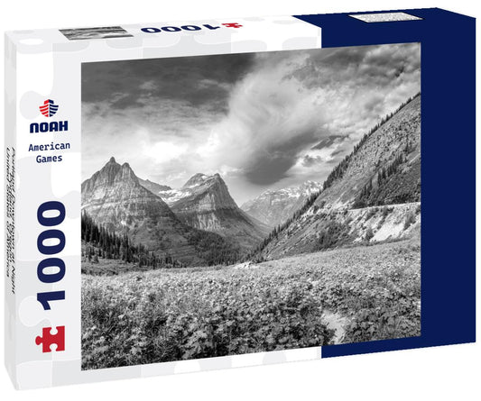Noah Jigsaw Puzzle Portland Downtown at Night, Portland, Oregon, United States of America in black white 1000 pieces