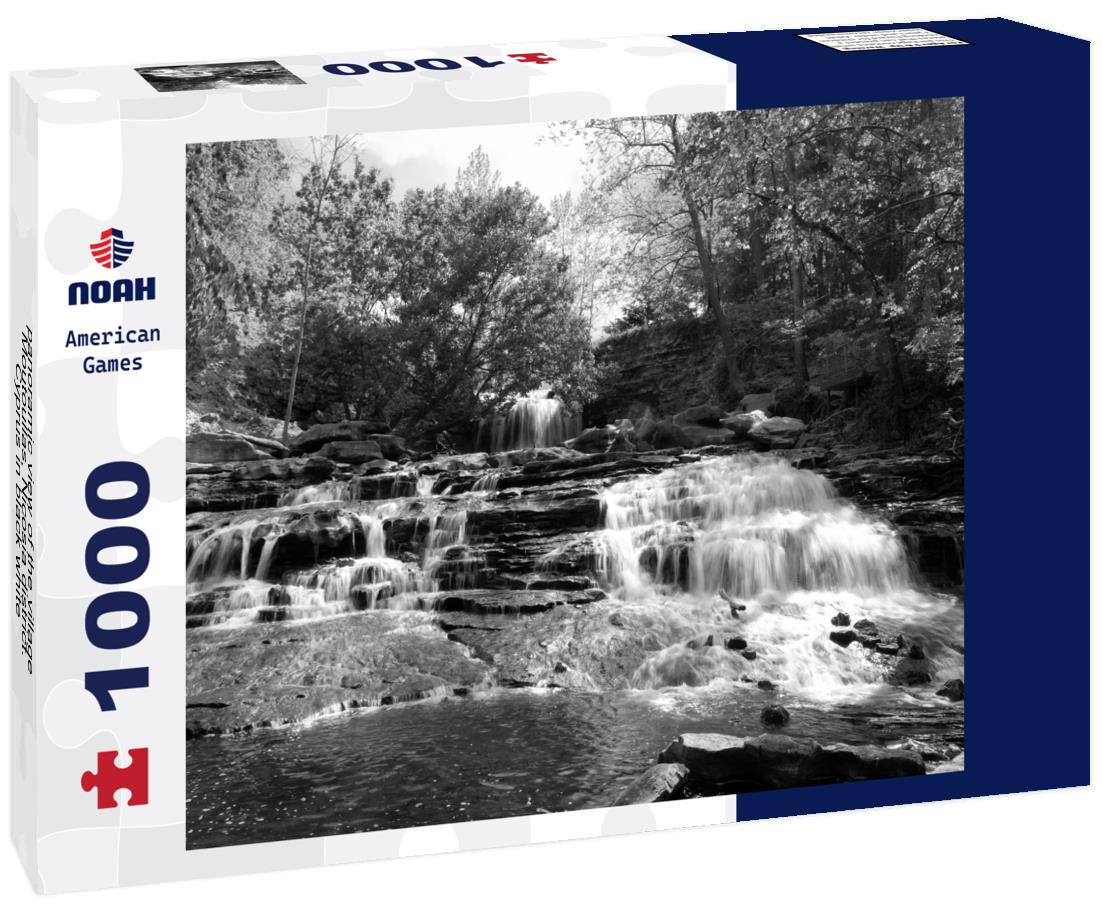 Noah Jigsaw Puzzle panoramic view of the village Moutoullas. Nicosia district. Cyprus in black white 1000 pieces