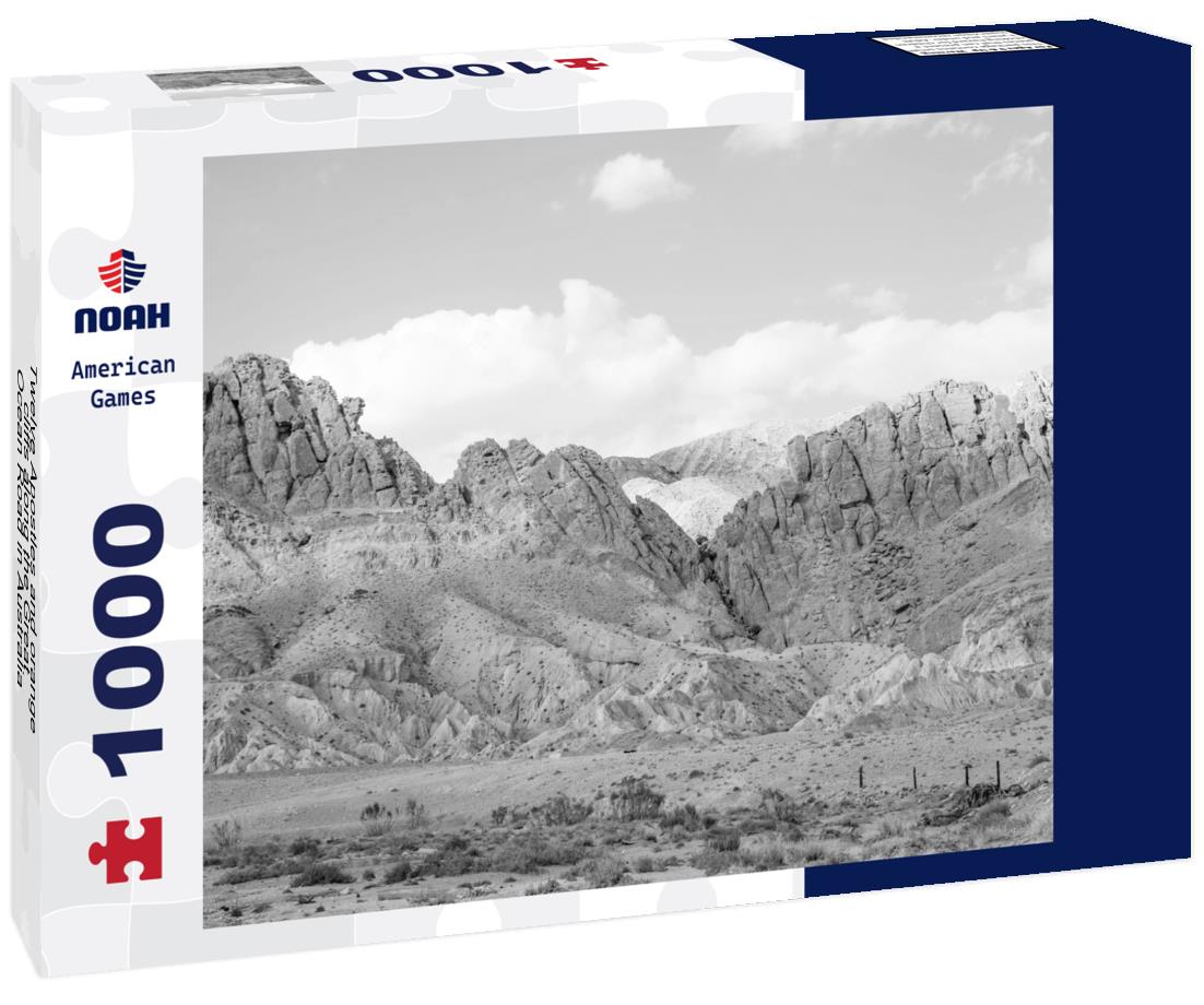 Noah Jigsaw Puzzle Twelve Apostles and orange cliffs along the Great Ocean Road in Australia in black white 1000 pieces