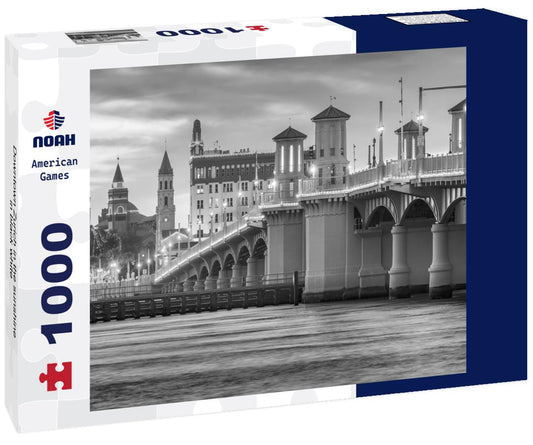 Noah Jigsaw Puzzle Downtown Zurich in the sunshine in black white 1000 pieces
