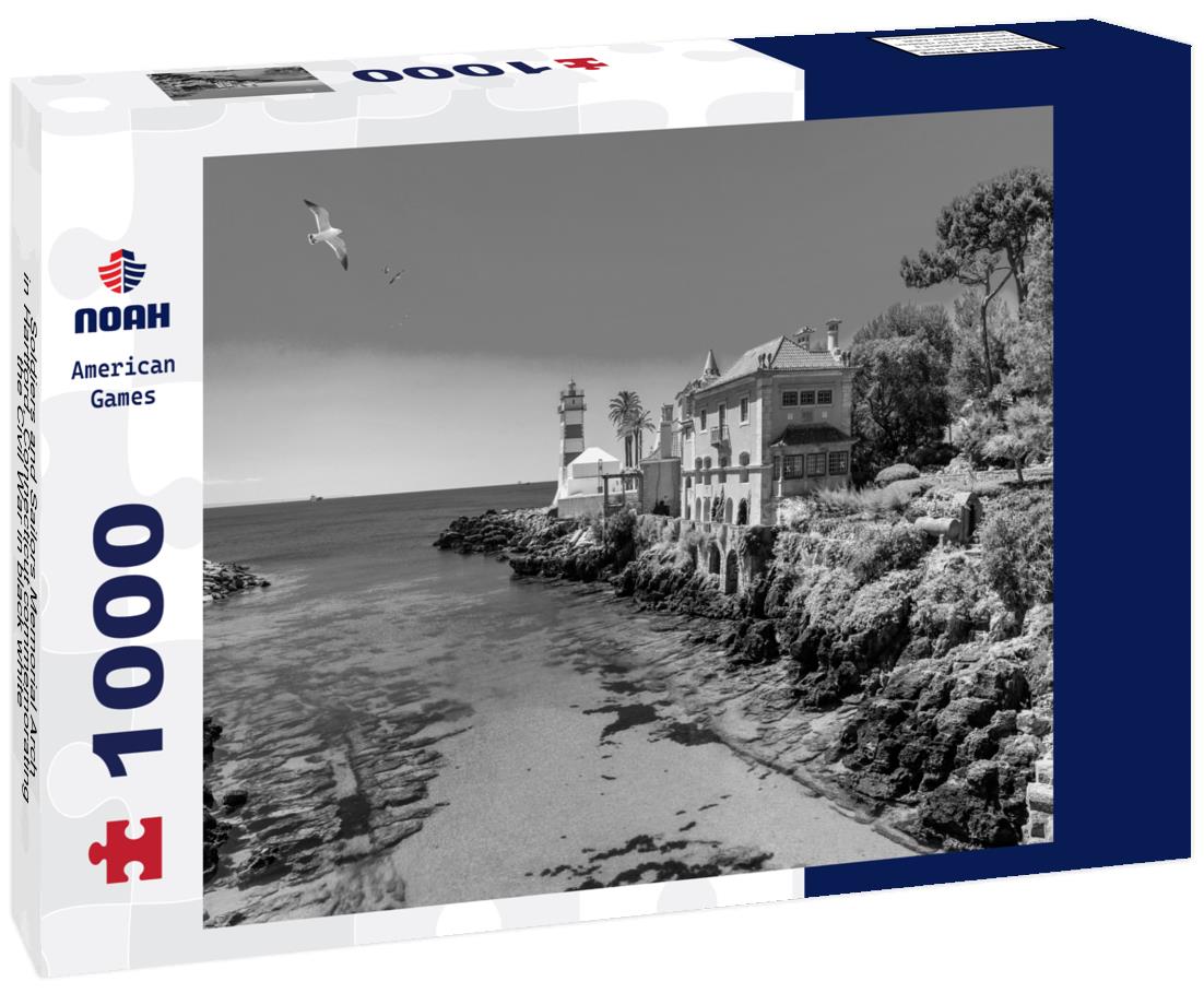 Noah Jigsaw Puzzle Soldiers and Sailors Memorial Arch in Hartford, Connecticut commemorating the Civil War in black white 1000 pieces