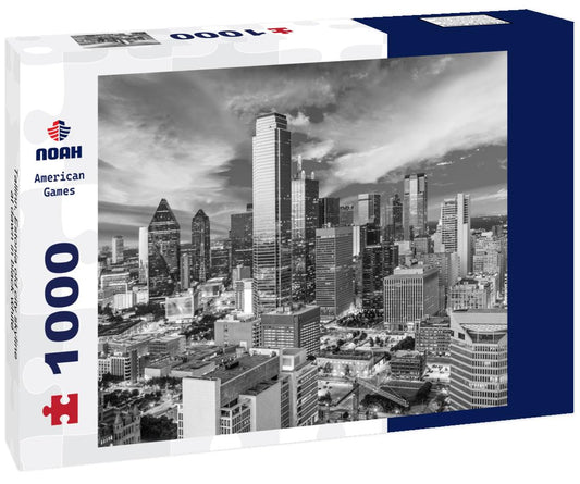 Noah Jigsaw Puzzle Tallinn, Estonia old city skyline at dawn in black white 1000 pieces