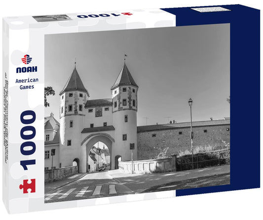 Noah Jigsaw Puzzle Berlin, Germany city skyline at the Potsdamer platz financial district in black white 1000 pieces