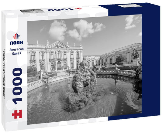 Noah Jigsaw Puzzle Dallas City skyline at sunset, Texas, USA in black white 1000 pieces