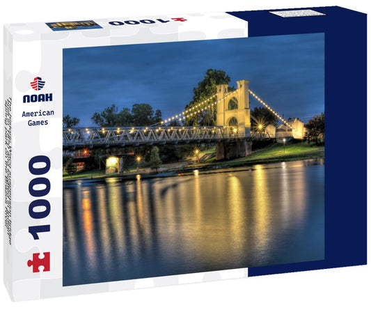 Noah Jigsaw Puzzle The historic Waco suspension bridge, built in 1870 and located in Indian spring park on the Brazos River 1000 pieces