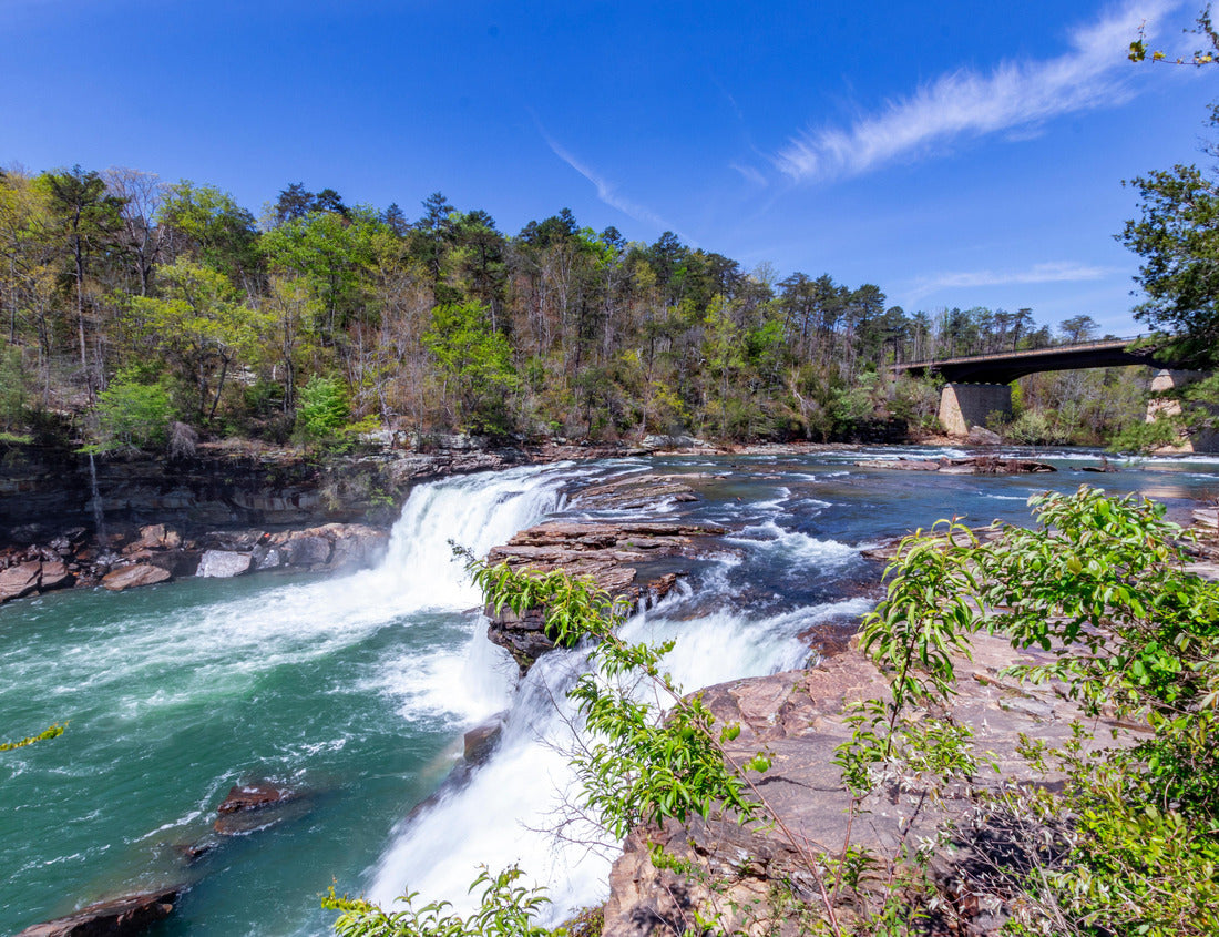 Noah Jigsaw Puzzle Strong flowing turquoise water after heavy rain at Little falls in Little River Canyon National Preserve 1000 pieces