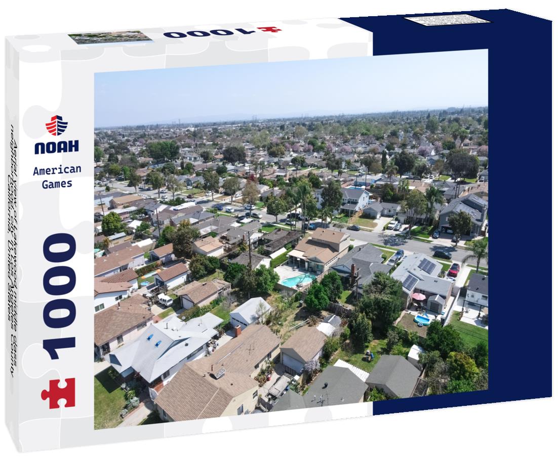 Noah Jigsaw Puzzle Aerial view of Lakewood middle class neighborhood, city in Los Angeles County, California, United States 1000 pieces