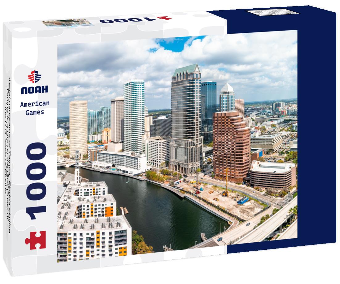 Noah Jigsaw Puzzle Aerial panorama of Tampa, Florida skyline. Tampa is a city on the Gulf Coast of the U.S. state of Florida 1000 pieces