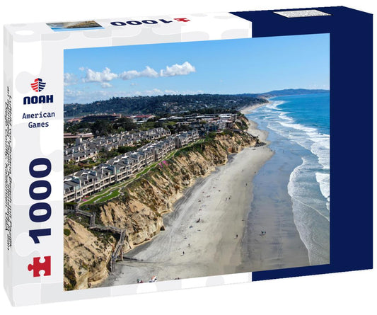 Noah Jigsaw Puzzle Luftbild von Solana Beach mit Pazifik an sonnigen Tagen, Küstenstadt in San Diego County, Kalifornien. USA 1000 pieces