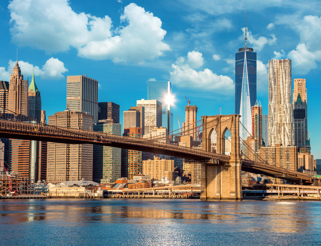 Noah Jigsaw Puzzle Downtown New York skyline, Brooklin Bridge and Manhattan in the early morning sunlight, New York City, USA 1000 pieces