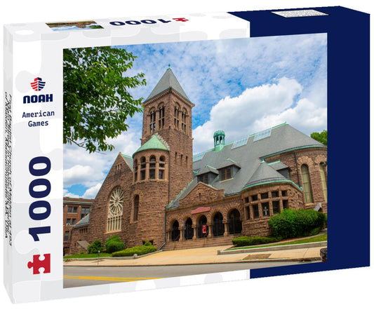 Noah Jigsaw Puzzle First Baptist Church of Malden at 493 Main Street in historic city center of Malden, Massachusetts MA, USA 1000 pieces