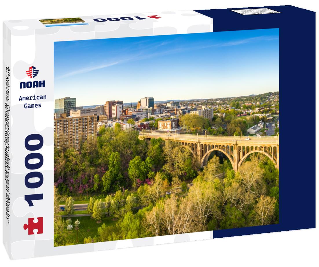 Noah Jigsaw Puzzle Allentown, Pennsylvania skyline and Albertus L. Meyers Bridge (aka Eighth Street Bridge) in the sunny afternoon 1000 pieces
