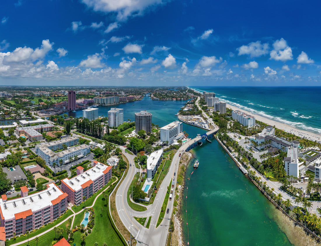Noah Jigsaw Puzzle Luftsicht nach Norden, von Boca Raton, Florida, mit atlantischem Ozean im Osten und Binnenküsten im Vordergrund 1000 pieces