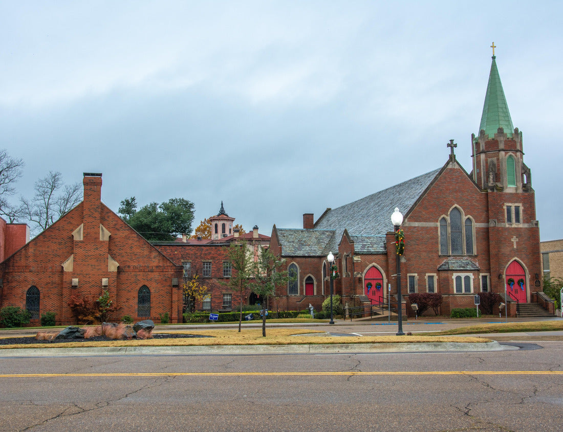 Noah Jigsaw Puzzle Aussicht auf die Olive Street in Texarkana Texas mit der St. James' Anglican Church aus Texarkana, Arkansas, USA 1000 pieces