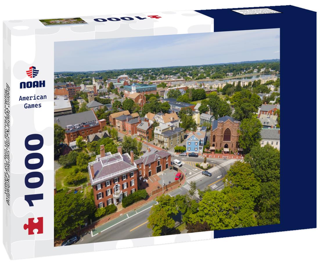 Noah Jigsaw Puzzle Salem historic city center including Salem Witch Museum and Andrew Safford House in city of Salem, Massachusetts MA 1000 pieces