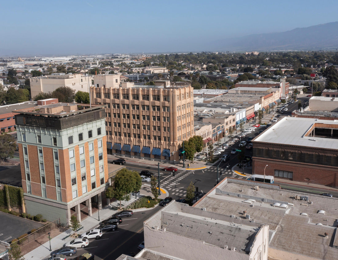 Noah Jigsaw Puzzle During a break in the fog, afternoon sunlight shines on the historic city center of downtown Salinas, California, USA 1000 pieces