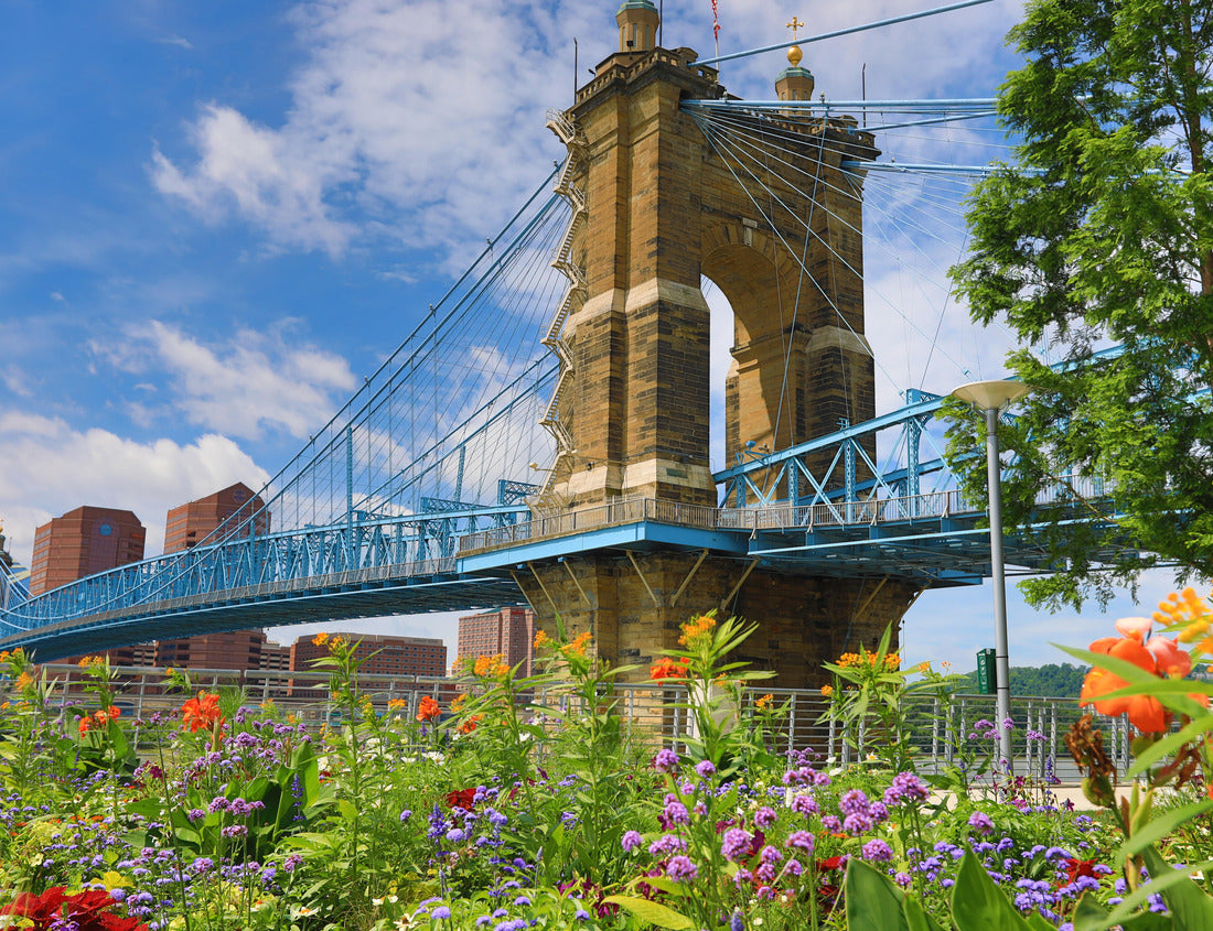Noah Jigsaw Puzzle The John A. Roebling Bridge was built in 1866 to connect Covington, Kentucky to Cincinnati, Ohio. It spans the Ohio River 1000 pieces