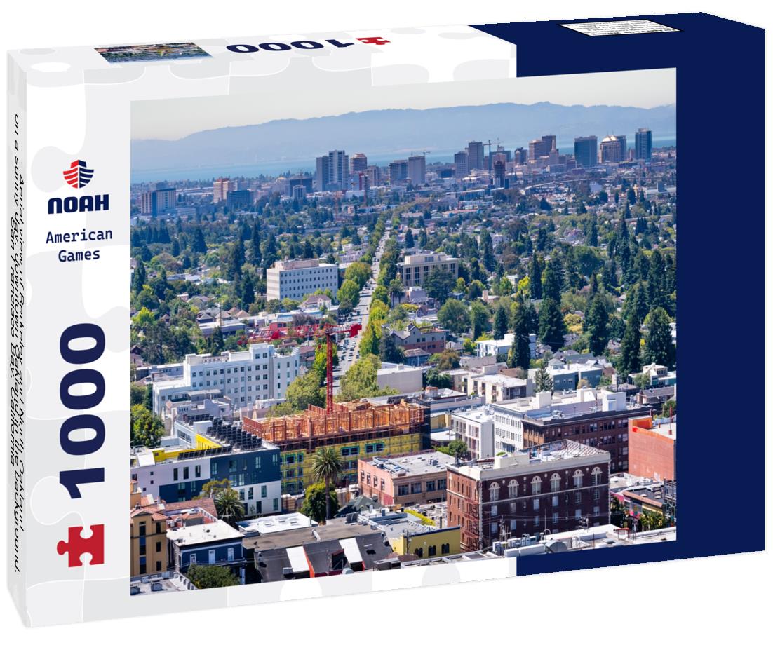 Noah Jigsaw Puzzle Aerial view of Berkeley and North Oakland on a sunny day; downtown Oakland in the background; San Francisco Bay, California 1000 pieces
