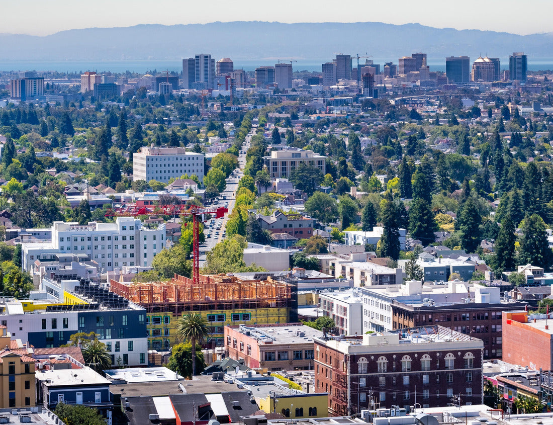 Noah Jigsaw Puzzle Aerial view of Berkeley and North Oakland on a sunny day; downtown Oakland in the background; San Francisco Bay, California 1000 pieces