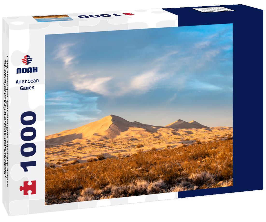Noah Jigsaw Puzzle Late afternoon light throughs shadows across tall sand dunes in a scenic natural desert landscape in Mojave National Preserve 1000 pieces