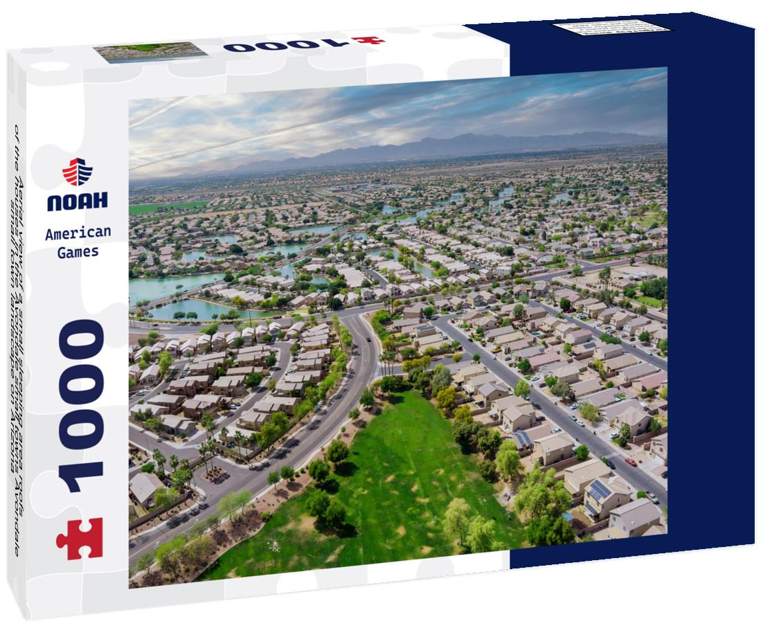 Noah Jigsaw Puzzle Aerial view of a small sleeping area roofs of the houses in the Avondale small towns Avondale small town landscape on Arizona 1000 pieces