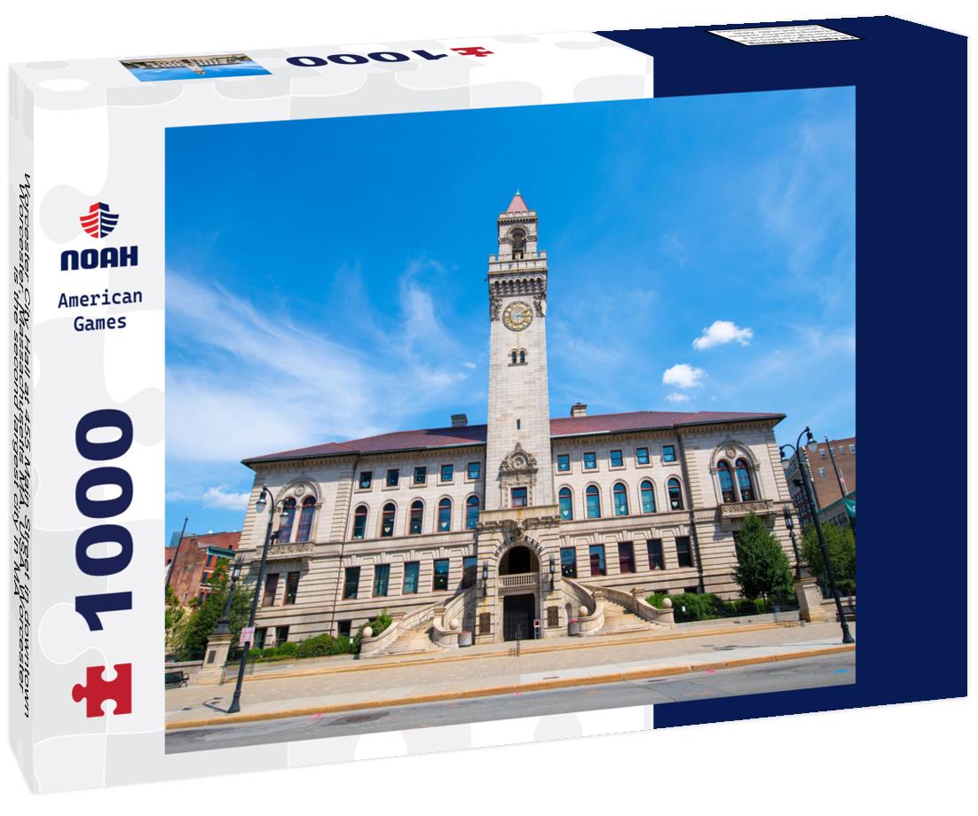 Noah Jigsaw Puzzle Worcester City Hall at 455 Main Street in downtown Worcester, Massachusetts MA, USA. Worcester is the second largest city in MA 1000 pieces