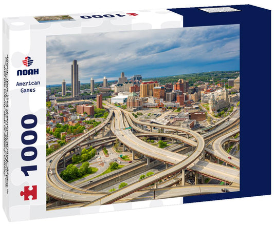 Noah Jigsaw Puzzle Albany, New York downtown at dusk. Albany is the capital city of the U.S. state of New York and the county seat of Albany County 1000 pieces