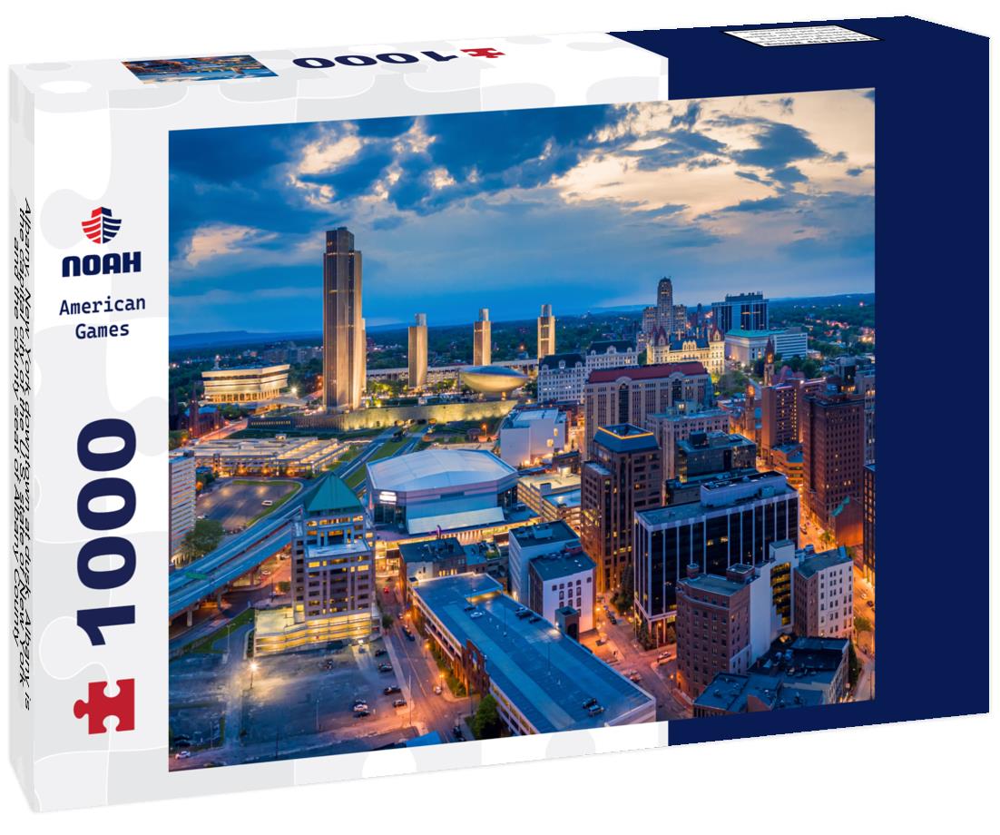 Noah Jigsaw Puzzle Albany, New York downtown at dusk. Albany is the capital city of the U.S. state of New York and the county seat of Albany County 1000 pieces