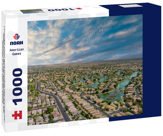 Noah Jigsaw Puzzle Landscape scenic aerial panorama view of a suburban settlement in USA with detached houses with Avondale of small town the Arizona 1000 pieces