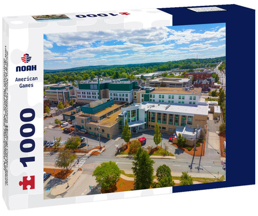 Noah Jigsaw Puzzle Southern New Hampshire Medical Center aerial view at 8 Prospect Street at Main Street in historic downtown Nashua, New Hampshire NH 1000 pieces