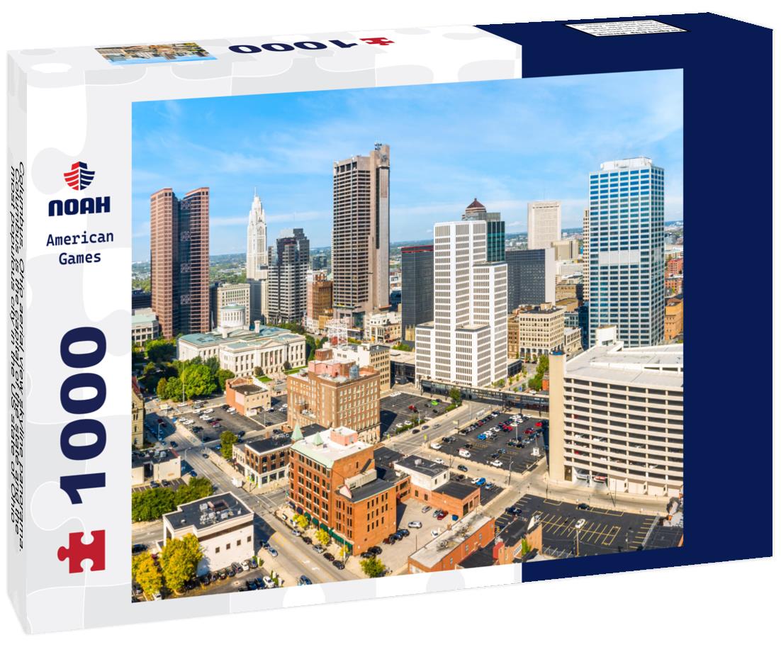 Noah Jigsaw Puzzle Columbus, Ohio aerial view skyline panorama. Columbus is the capital of the state and the most populous city in the US state of Ohio 1000 pieces