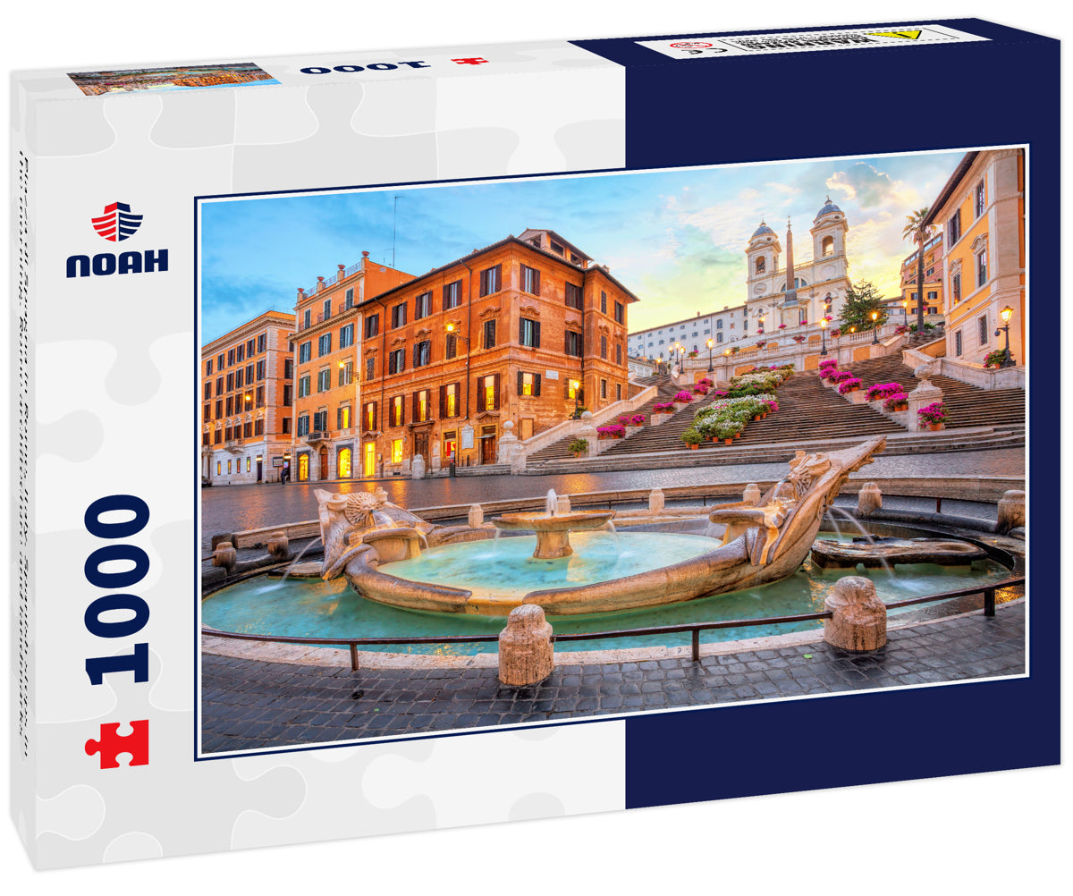 Piazza di Spagna in Rome, Italy. Spanish steps in the morning. Rome architecture and landmarks