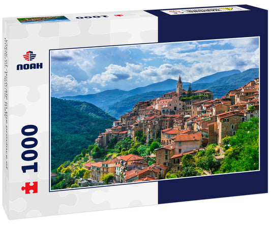 View of Apricale in the province of Imperia, Liguria, Italy