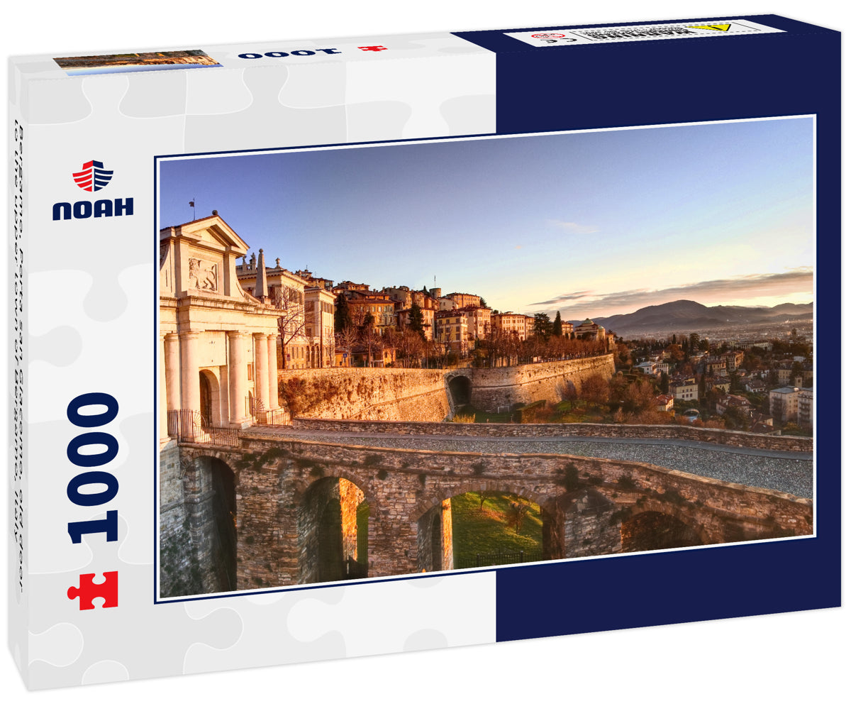 Bergamo, Porta san Giacomo, old door to the upper town of Bergamo, Italy