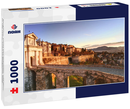 Bergamo, Porta san Giacomo, old door to the upper town of Bergamo, Italy