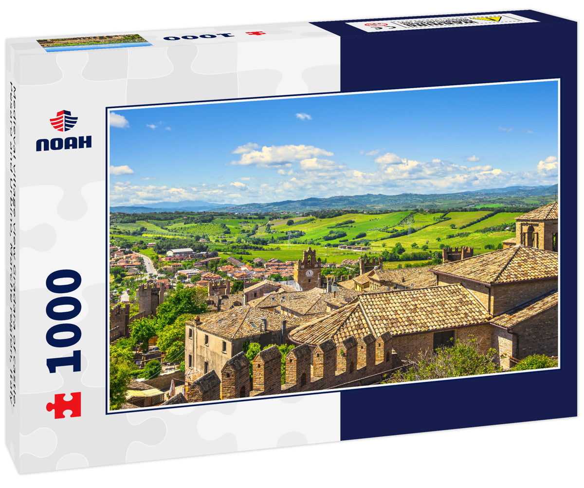 Medieval village view Gradara of castle, Pesaro and Urbino, Marche region, Italy