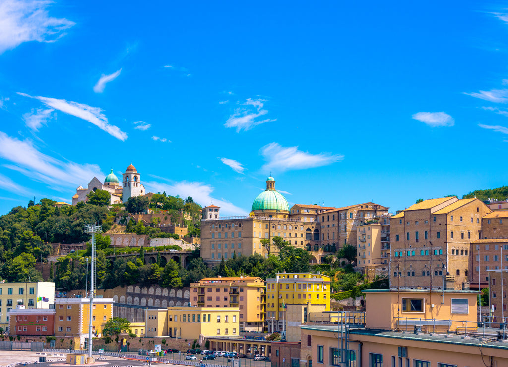 View of the city of Ancona from the port, Italy