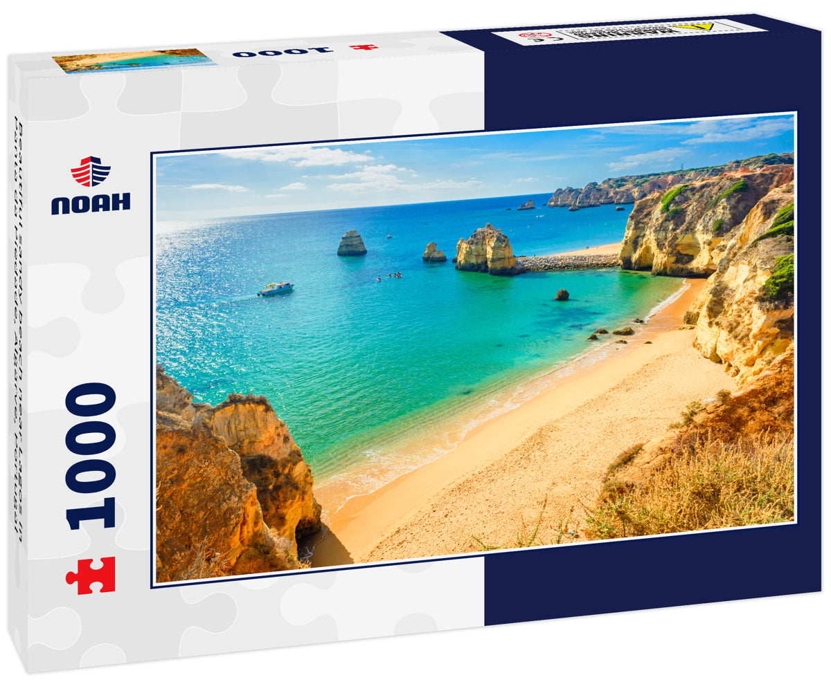 Beautiful sandy beach near Lagos in Panta da Piedade, Algarve, Portugal