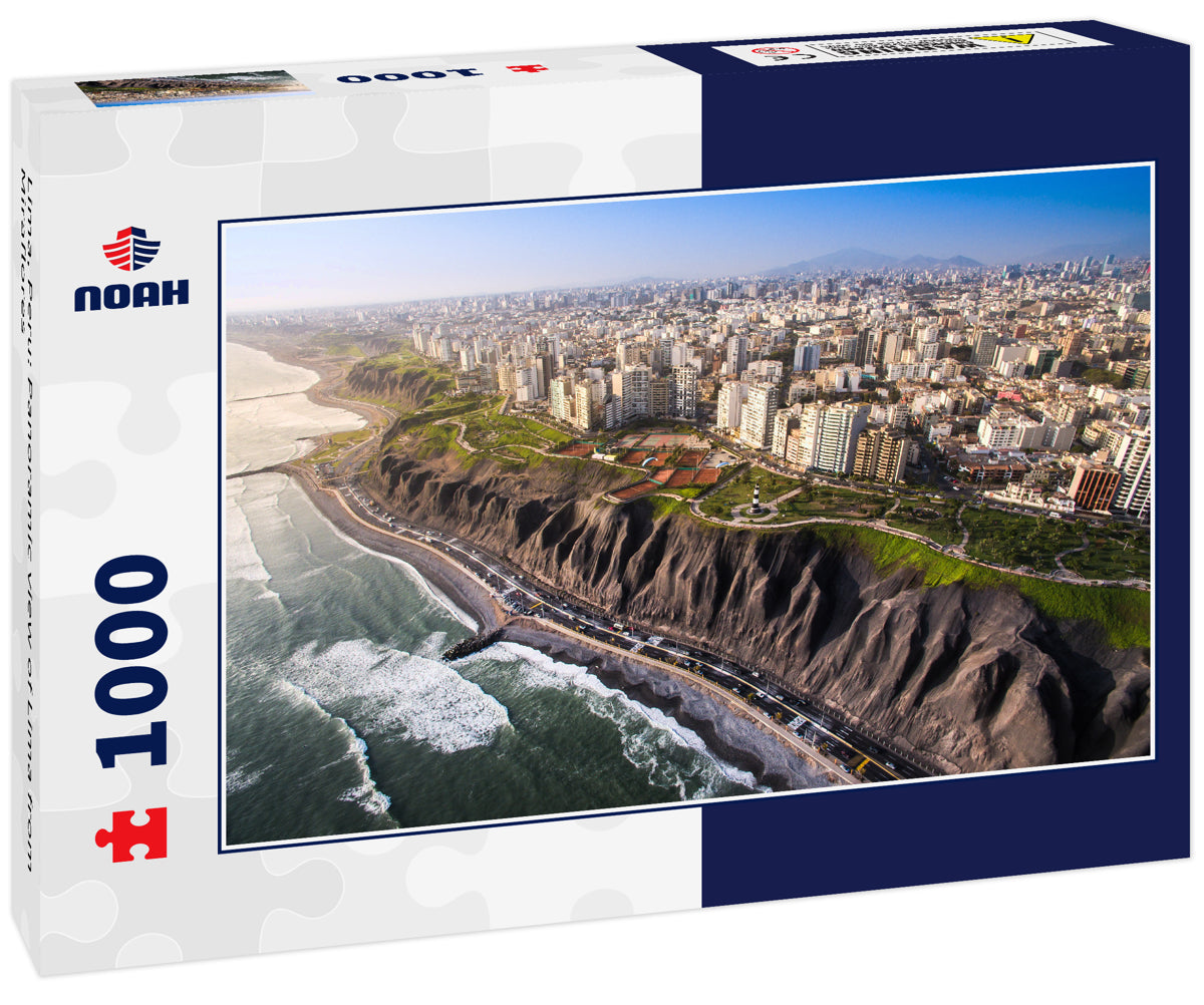 Lima, Peru: Panoramic view of Lima from Miraflores
