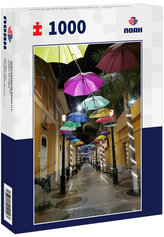 Umbrellas in the city of Piura, Peru