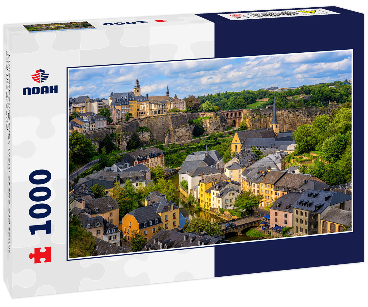 Luxembourg City, view of the old town and the ground